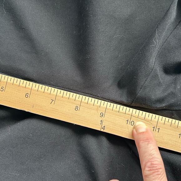 Alfani Trouser Leg Dress Pants Deep Black Silver Tone Circular Belt Buckle Sz 4 - Picture 15 of 16